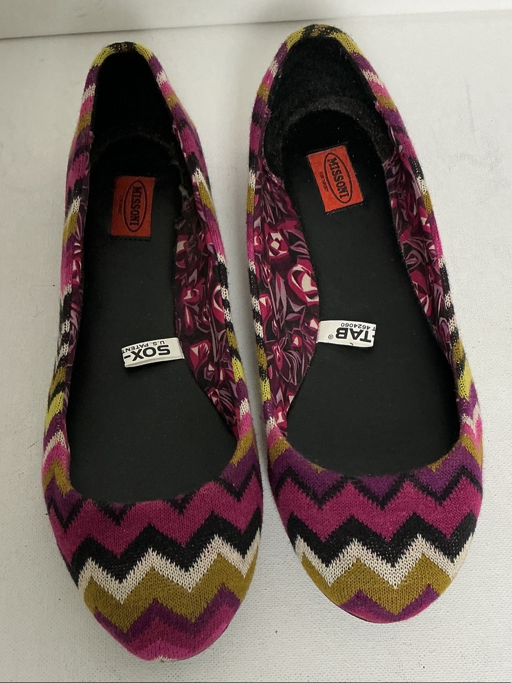 Missoni for Target Purple Chevron Knit Slip-On Flats